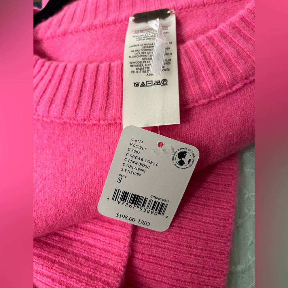 Free People Rhy Cashmere Pink Sweater NWT Small - Picture 9 of 9